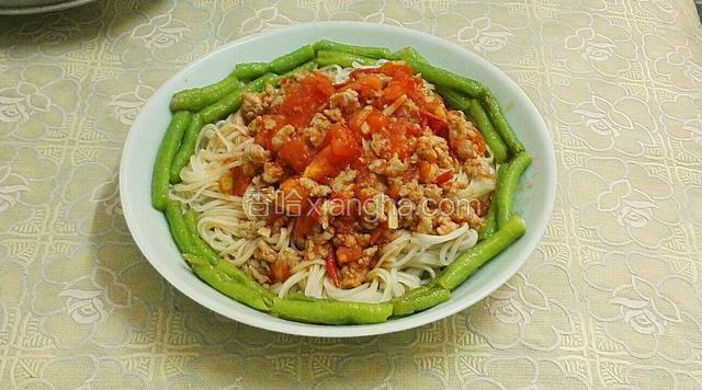 番茄肉碎拌面