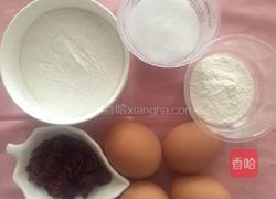 蔓越莓糯米蒸蛋糕的做法图解1