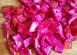 火龙果皮蒸蛋糕(半成品)的做法图解2