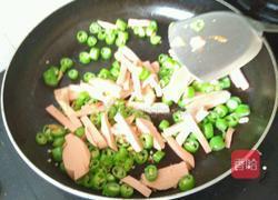 美人椒炒火腿的做法图解4