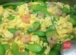 芥兰鸡蛋炒虾仁的做法图解3