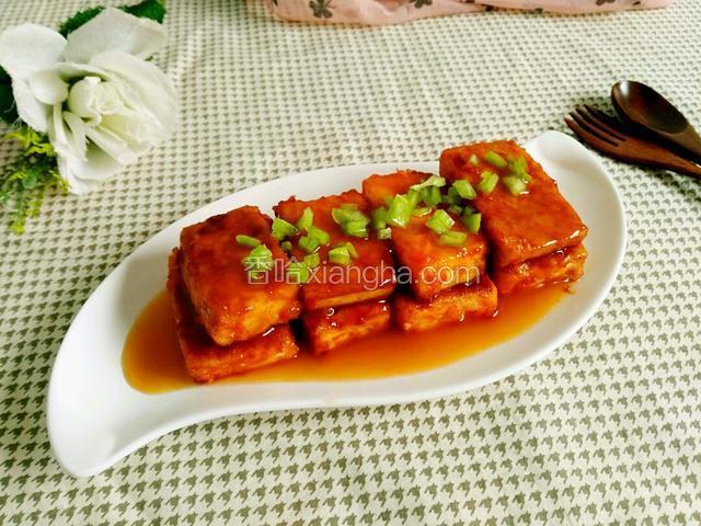  番茄汁酱豆腐块