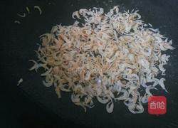 青菜炒虾皮的做法图解2