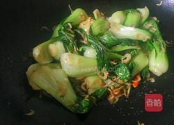 青菜炒虾皮的做法图解7