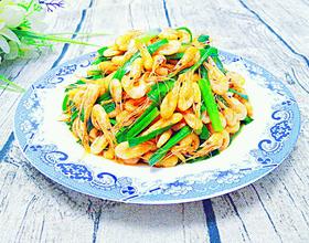 韭菜炒河虾[图]