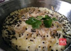黑芝麻虾皮鸡蛋糕的做法图解3