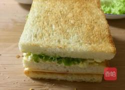 火腿芝士蛋三明治的做法图解10