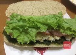 绿鸡蛋火腿三明治的做法图解8