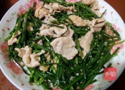 韭菜花炒肉片的做法图解5