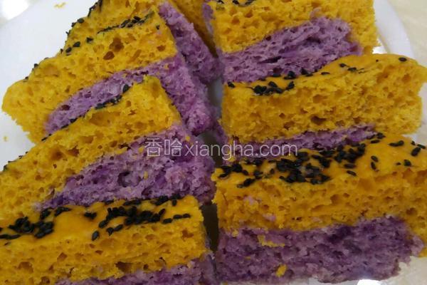 南瓜紫薯发糕