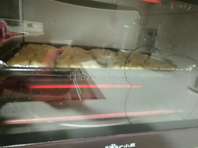 然后送入预热好的烤箱，上下管180度，烘烤30分钟左右，颜色金黄即可出炉。