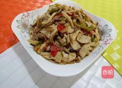杏鲍菇豆腐干炒肉丝的做法图解15