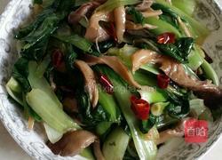 蘑菇炒青菜的做法图解7
