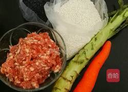 双色珍珠丸子的做法图解1