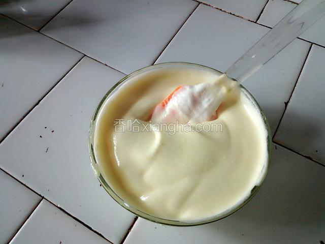 拌匀后的半成品。