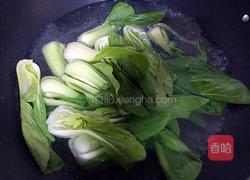 油菜炒肉片的做法图解4