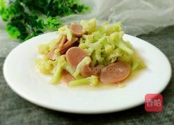 花菜炒火腿的做法图解8