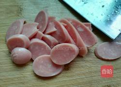 花菜炒火腿的做法图解2