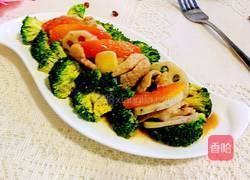 西兰花莲藕炒肉片的做法图解12