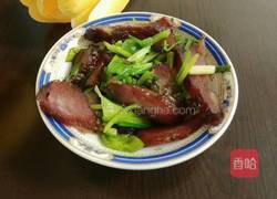 青蒜炒（瘦）腊肉的做法图解7