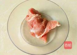 肉丝菠菜米粥的做法图解1