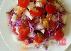 紫甘蓝水果沙拉的做法图解3