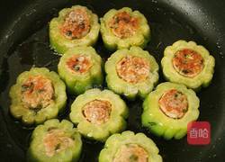 煎酿苦瓜辣椒的做法图解5