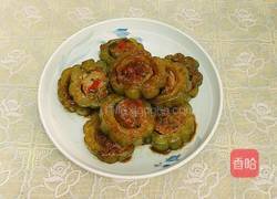 煎酿苦瓜辣椒的做法图解6