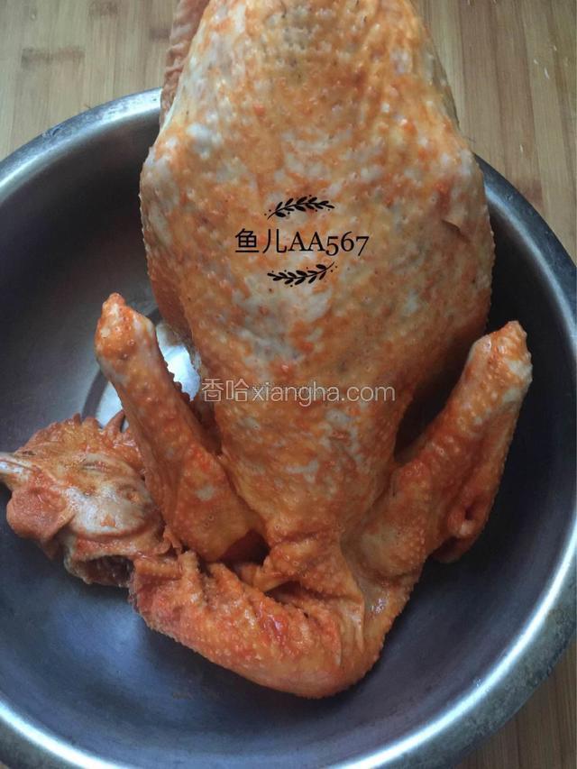 腌制好后从袋中取出。