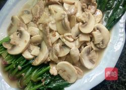 口蘑扒菠菜的做法图解11