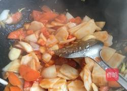 番茄年糕的做法图解5