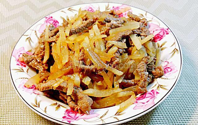 萝卜丝炒牛肉丝