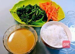 芝麻酱拌菠菜粉丝的做法图解2