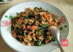 芥蓝火腿炒饭的做法图解12