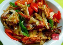 香辣梭子蟹炒藕条的做法图解5