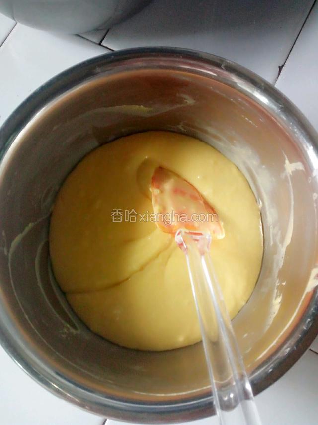 拌匀好的面糊,无颗粒状态。