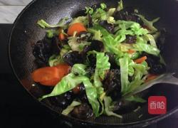胡萝卜木耳炒圆白菜的做法图解7