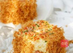 葱香火腿肉松面包的做法图解1