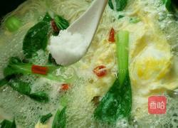 青菜鸡蛋面的做法图解9