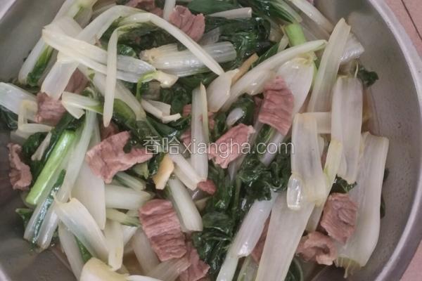 小白菜炒牛肉