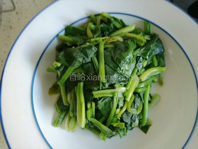 焯水后的菠菜沥干水分(别挤太干)；