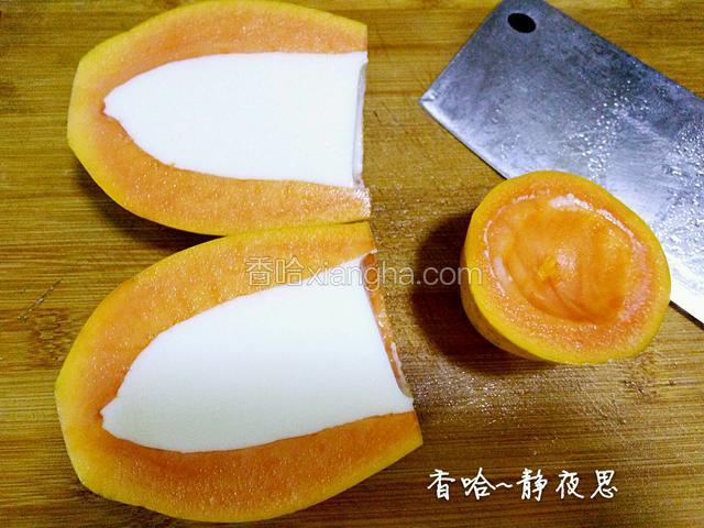 5小时后取出从中间切开