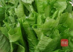 炒油麦菜的做法图解1