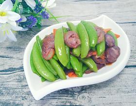 香肠炒甜豆[图]