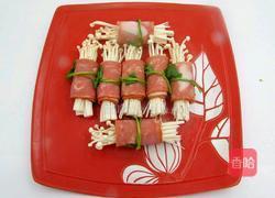 香煎培根金针菇卷的做法图解3