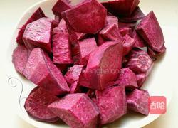 紫薯豆沙饼的做法图解1