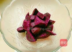 紫薯豆沙饼的做法图解2