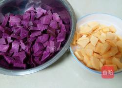 椰香双色薯饼的做法图解2