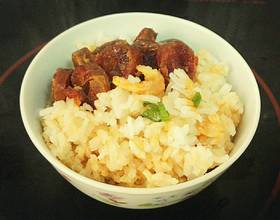 广式腊肠蒸米饭[图]