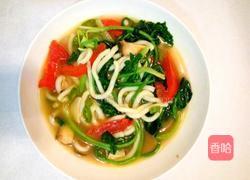 青菜乌冬面的做法图解5